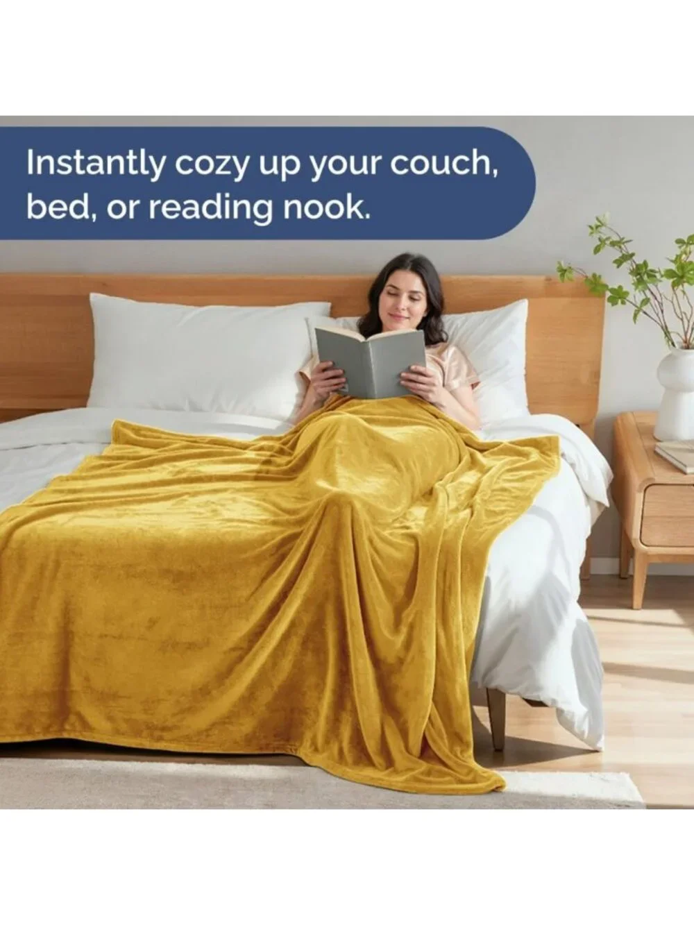 Cozy Ultra Soft Twin Fleece Blanket - Lightweight, Warm & Breathable for All
